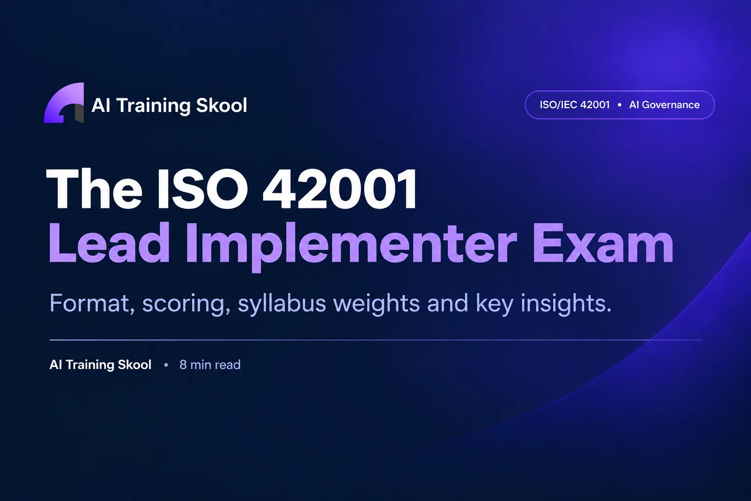 iso 42001 lead implementer exam, format and scoring